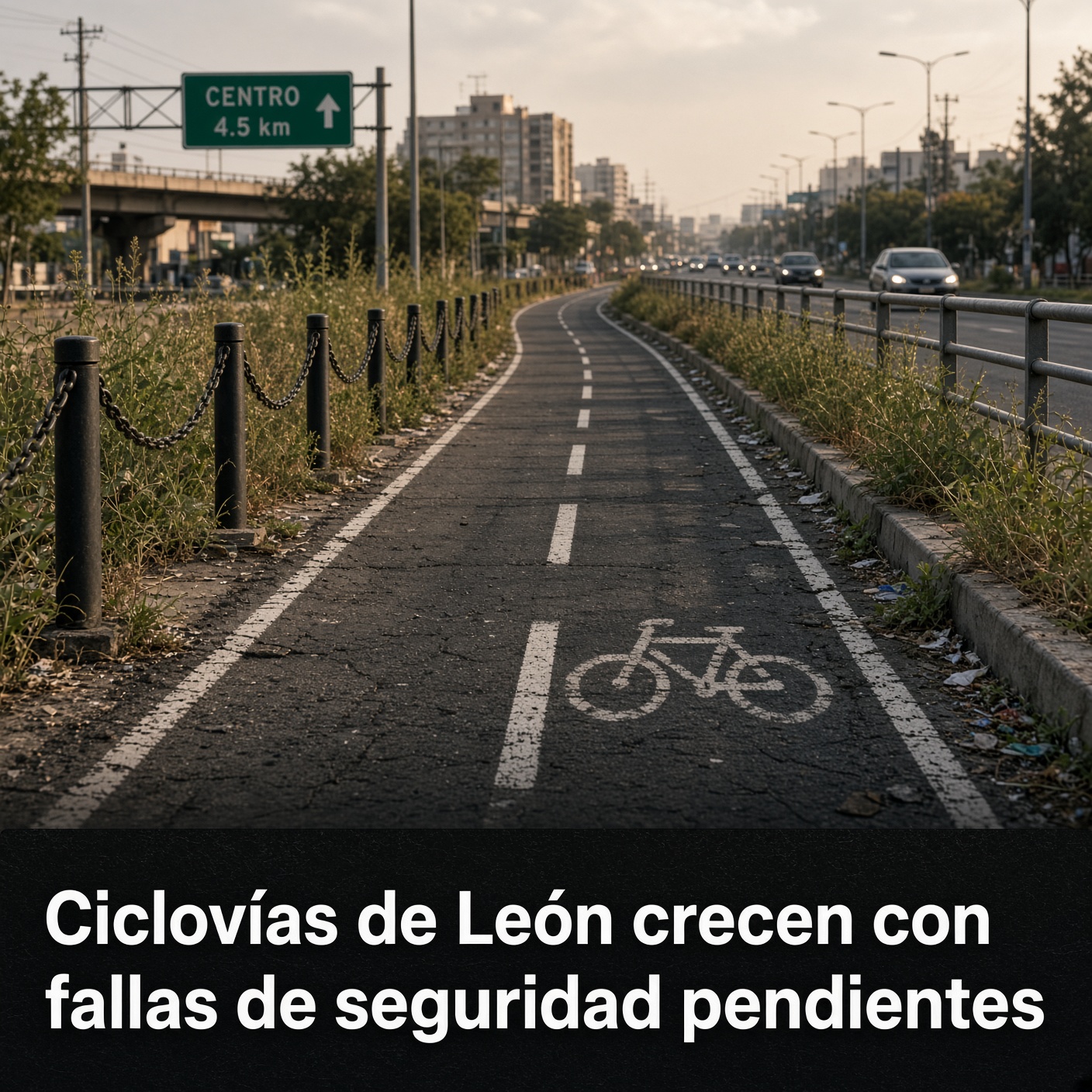 Ciclovías de León crecen con fallas de seguridad pendientes