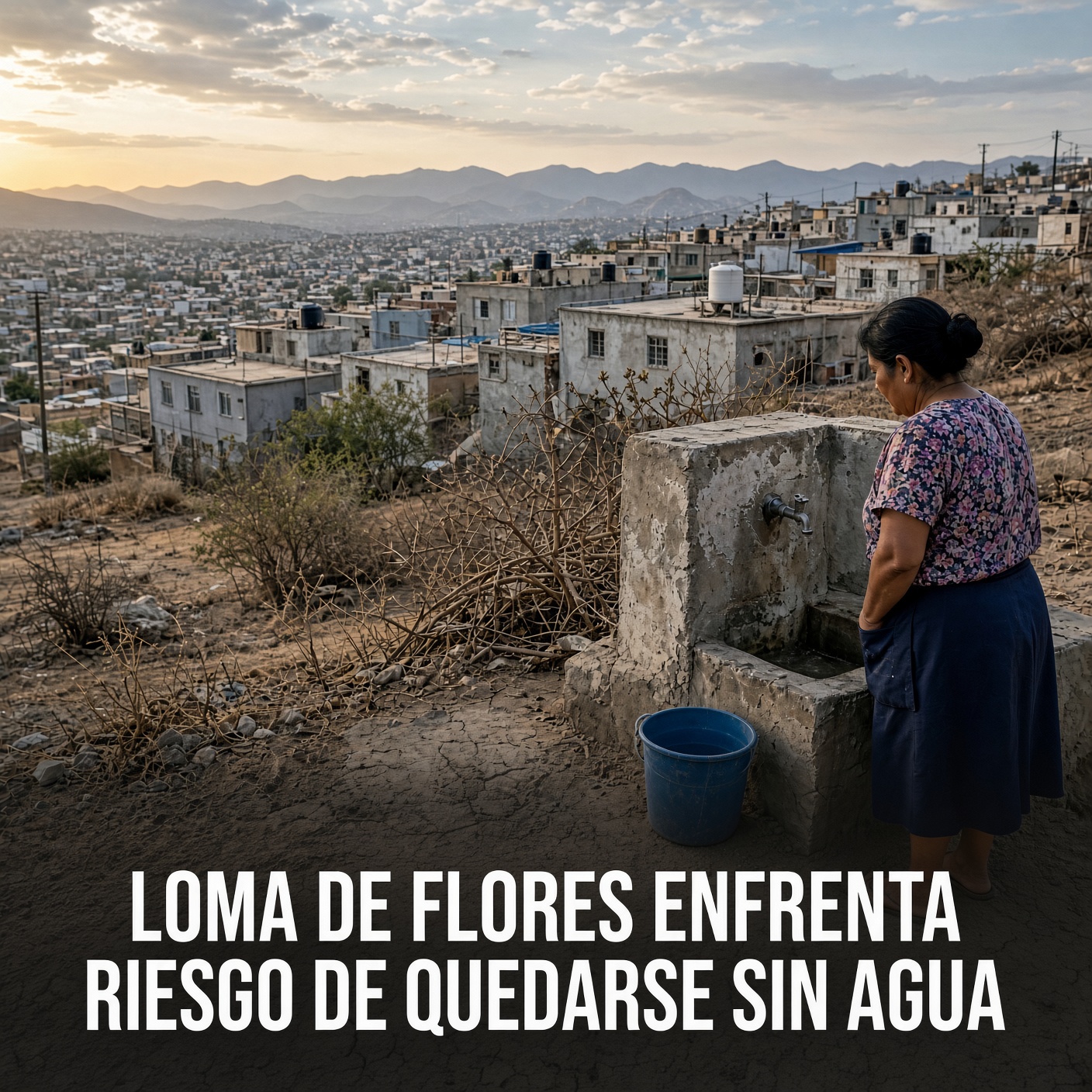 Loma de Flores enfrenta riesgo de quedarse sin agua