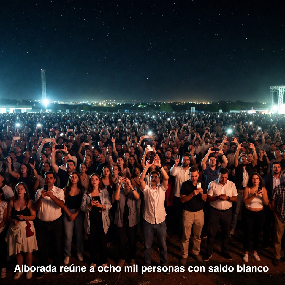 Alborada reúne a ocho mil personas con saldo blanco