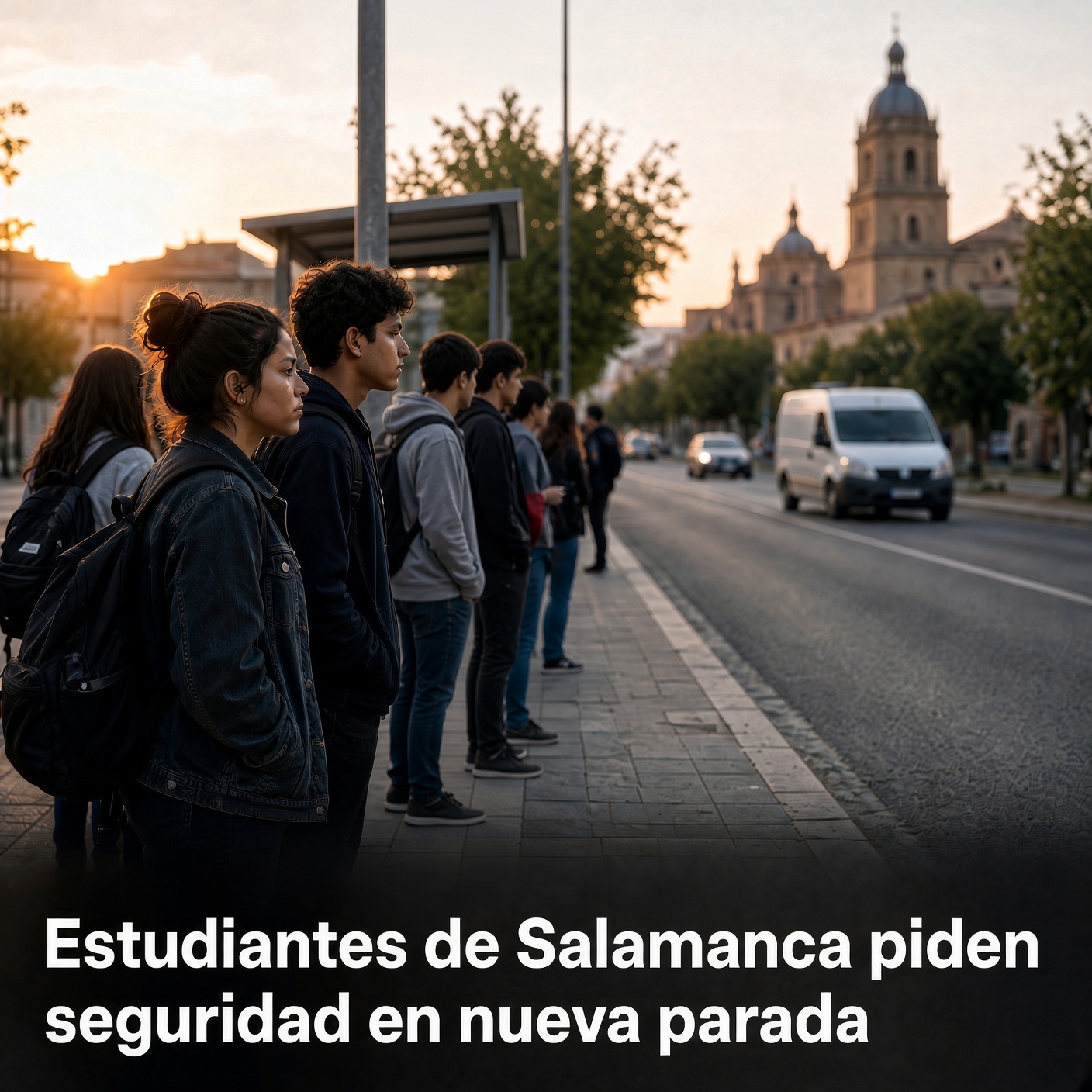 Estudiantes de Salamanca piden seguridad en nueva parada