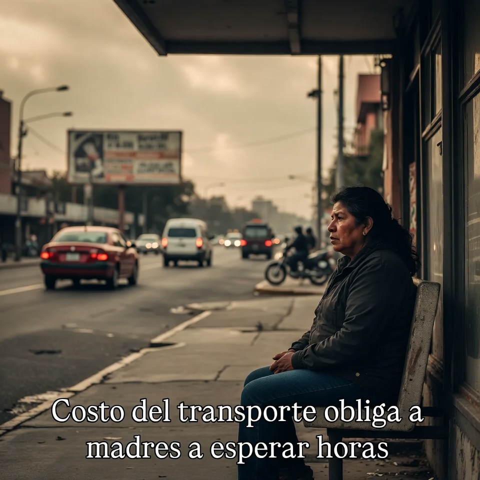 Costo del transporte obliga a madres a esperar horas