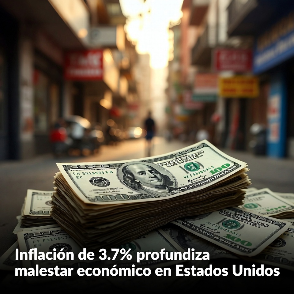 Inflación de 3.7% profundiza malestar económico en Estados Unidos