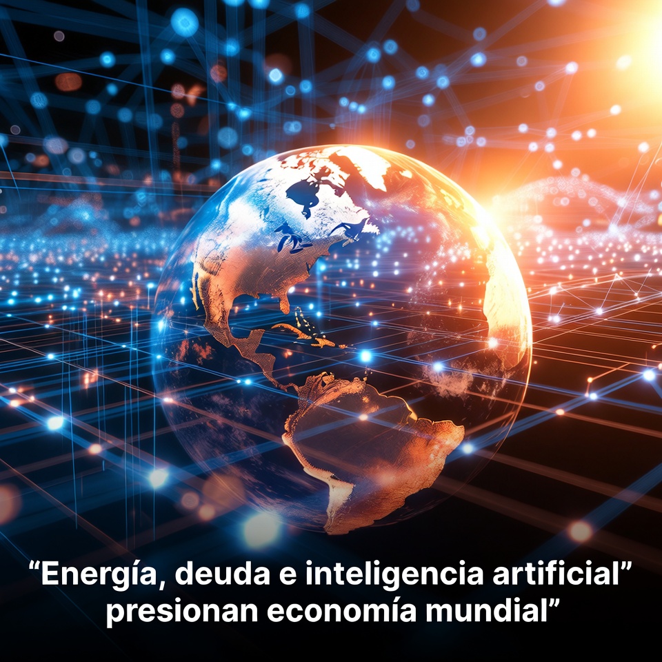 Energía deuda e inteligencia artificial presionan economía mundial
