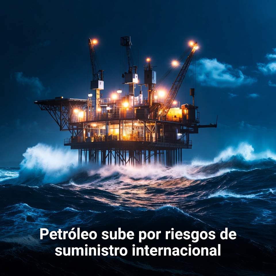 Petróleo sube por riesgos de suministro internacional